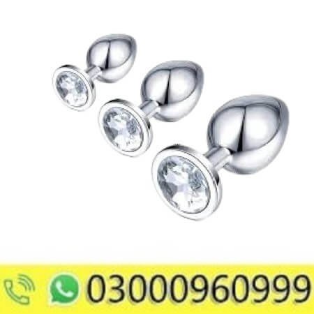 Woltis Anal Plug Trainer Set 3PCS Stainless Steel In Pakistan