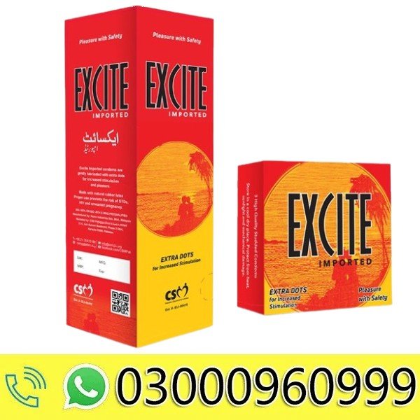 Excite Extra Dotted Imported Condoms In Pakistan